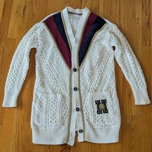 Tommy Hilfiger Icons Tessah Cream Cable Knit Cardigan M